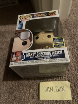 Funko pop 965: Marty Checking his Watch - limited edition shared summer convention exclusive 2020 sdcc