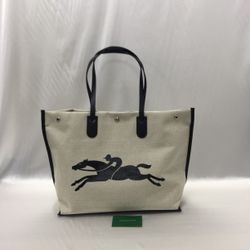 Longchamp Large Canvas Tote Bag