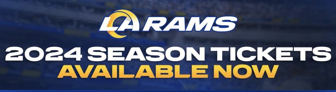 Rams Individual Tickets. 2 Club Tickets Aisle Seats