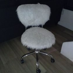 White Furry/Fluffy Chair