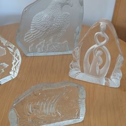 Few great Condition  & heavy Art Paperweight  glass  decor(  each item $10