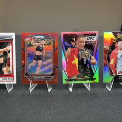 4 Card Lot Of Zhang Weili 22 /99 Score, 23 Prizm Red #/199 Plus 2 Refactors