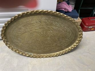 Brass Tray For A Table Or Wall Hanging. 