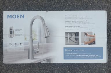 Moen Haelyn F87627SRS Spot Resist Stainless 1-Handle Residential Filtered Faucet