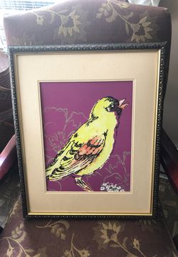 Matted bird picture
