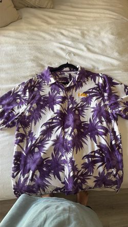 LSU Tigers Hawaiian Button-Up Shirt Tommy Bahamas