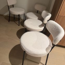 4 Sheep Skinned Chairs