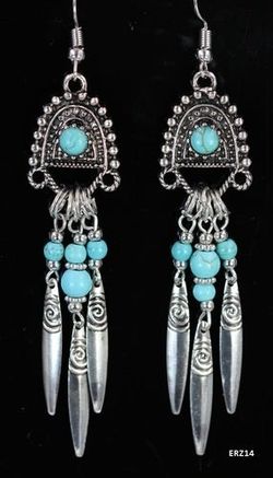 Turquoise Statement Earrings For Women 💝