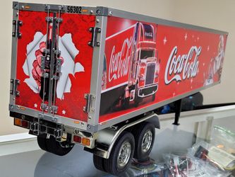 Custom Tamiya R/C 1/14 Semi Trailer Truck Box Container #56302 "Coca Cola Decal"