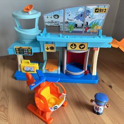 Fisher Price Little People Everyday Adventures Airport Playset With Figure Helicopter