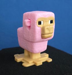 Pink Sheep Minecraft McDonald's Happy Meal Toy 2.75 inch.