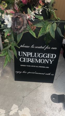 Unplugged Ceremony Wooden Sign