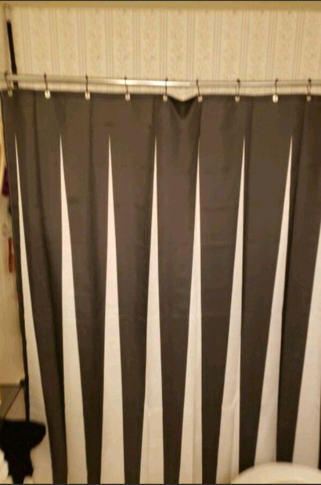 black and white shower curtain