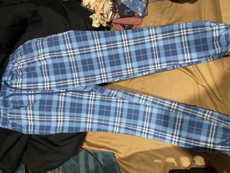 Womens Junior Blue Plaid Pajama Pants – Cozy & Soft – Size S/M 💤