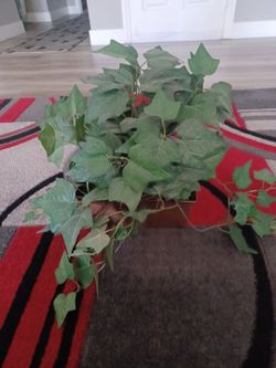 9 inch Copper pot artificial plant