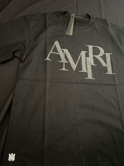 Amiri Graphic Black and Grey T-Shirt - Brand New With Tags