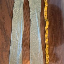 VTG Fingerless Turquoise Sheer stretchy Wedding Gloves From the 50’s