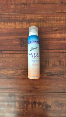 Secret WHOLE BODY Odor Protection Deodorant; ALUMINUM FREE Body Spray: Notes Of Peach + Vanilla Blossom Scent 3.5 oz 