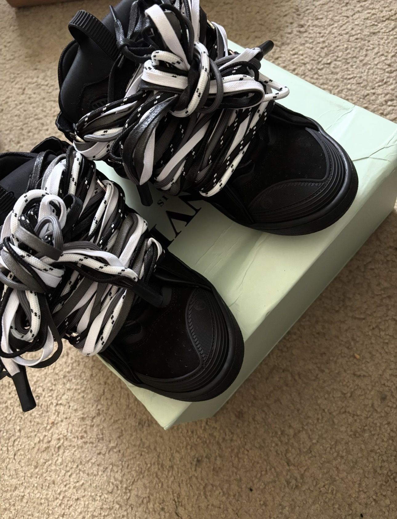 Black Lanvin Curb Sneaker