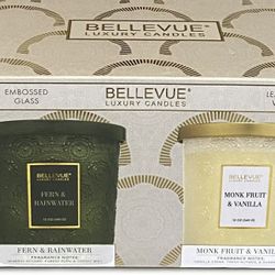 Bellevue Embossed Glass 12 oz. Candle, 4-pack Item 1938489
