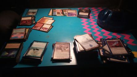 Box of magic the Gathering and Pokemon and some baseball cards