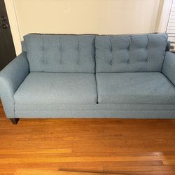 81.5 Upholstered Sofa Button-Tufted Living Room Couch Furniture