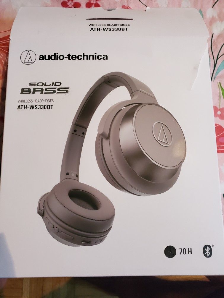 Audio-Technica Solid Bass wireless headphones Heavy bass maximum 70 hours playback khaki ATH-WS330BT KH

