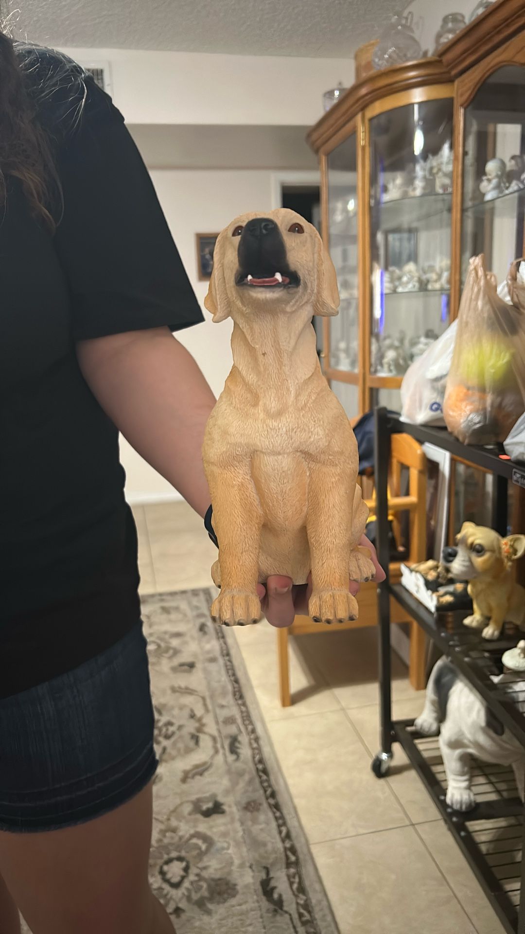 Yellow Lab Dog Statue