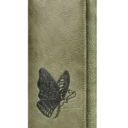 Butterfly Pattern Women Wallet Soft Leather Designer Bifold Large Capacity Multi Card Organizer Lady Clutch