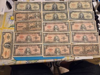 authentic vintage cuban currency great shape
