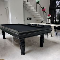 Gorgeous Solid Wood 8' Slate Pool Table