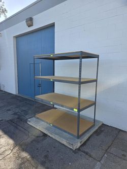 Industrial Racks 72 in W x 48 in D Used Heavy Duty 4 Tier Storage Shelving Delivery Available