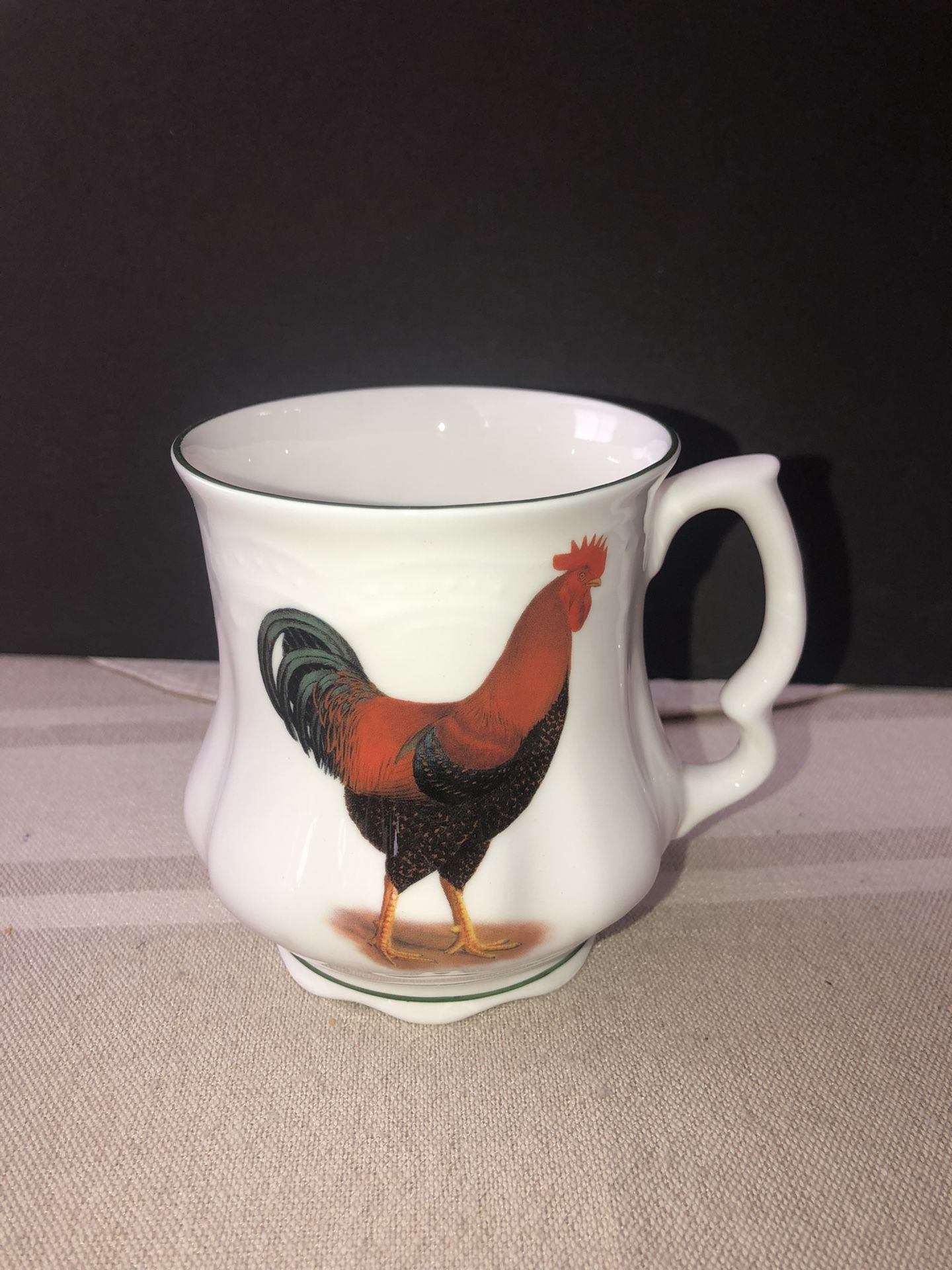 Staffordshire England David Michael Bone China Rooster Hen Coffee Tea Cup Mug