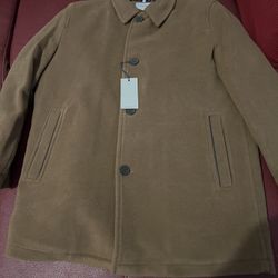 New Cole Haan Signature Button Up Wool Coat 