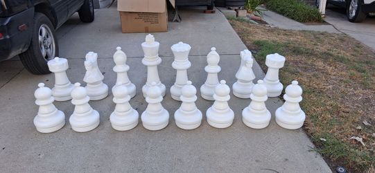 Giant Chess pieces.