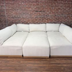 Delivery Available Henredon 6pc beige sectional sofa couch retails 2100