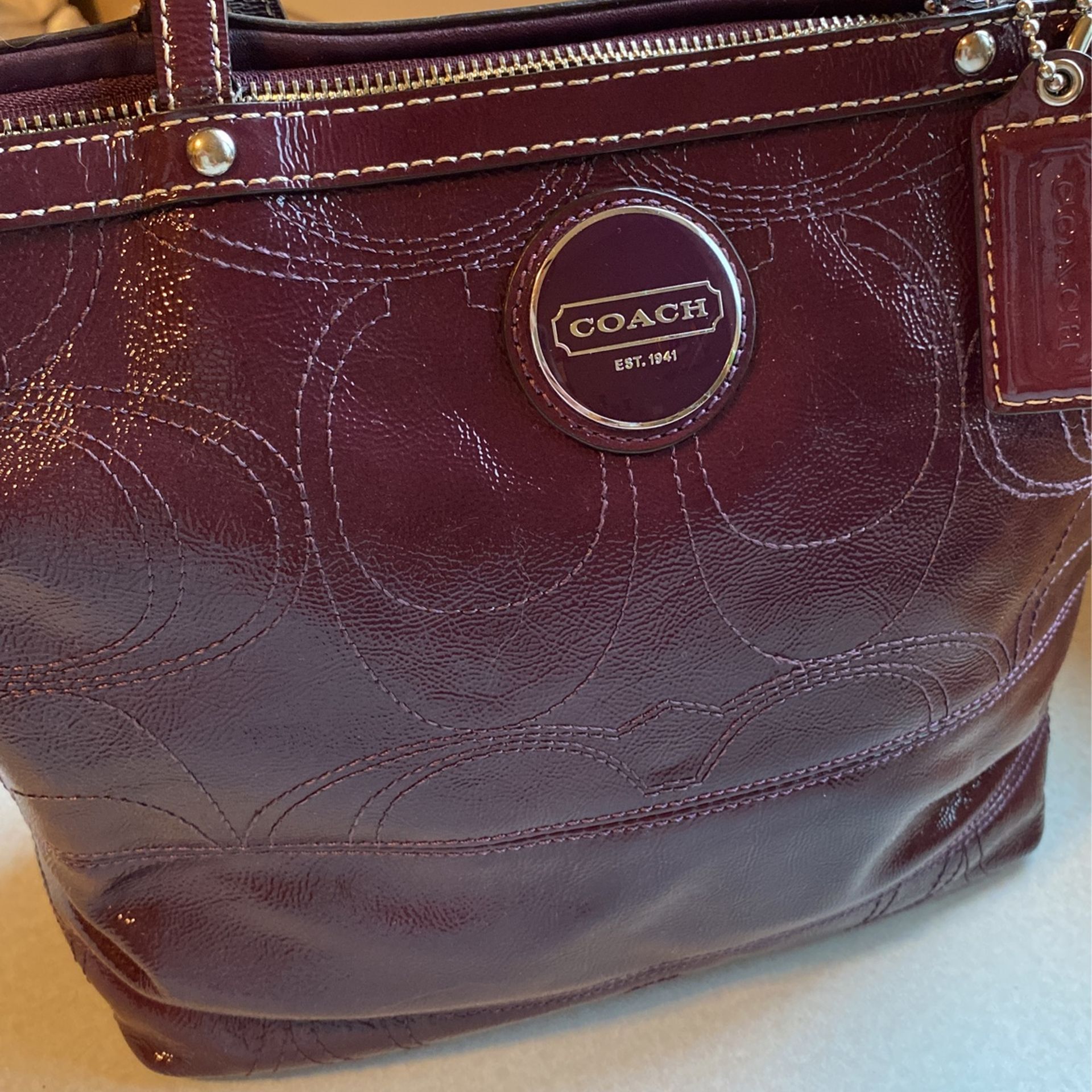 Coach Purple Patent Leather Purse