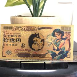 24k Gold Plated Sailor Mercury Banknote