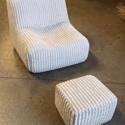 Boneless Floor Lounge Chair Indoor with Ottoman