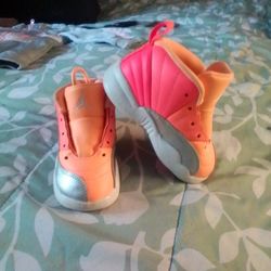 7c  Pink And Orang Neon Jordan Retro 12
