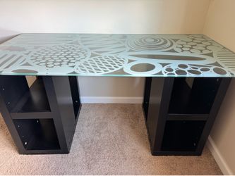 Glass top desk