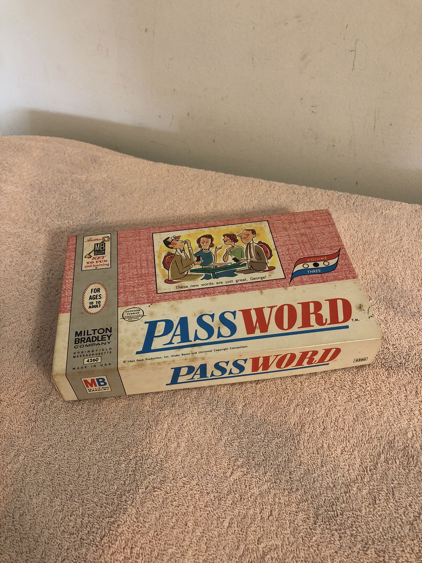 Vintage 1962 Milton Bradley Password Game #4260 Complete Volume 3 HTF