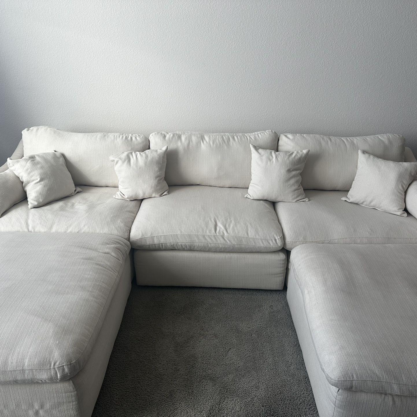 OFF WHITE MODULAR 6 PIECE CLOUD COUCH DUPE