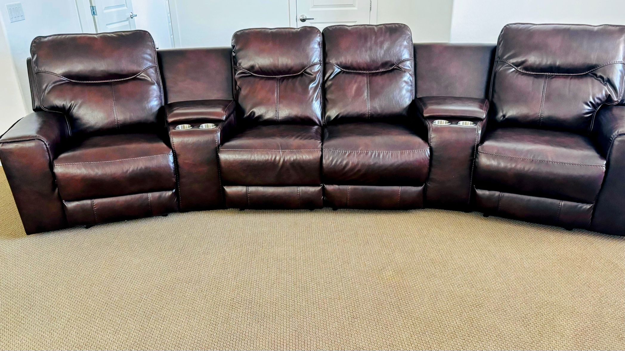4-Seater Power Recliner Couch with Storage & USB Outlets