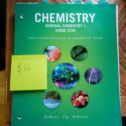 Chemistry General Chemistry  1 CHEM 1230 3rd Edition,  University Of Toledo