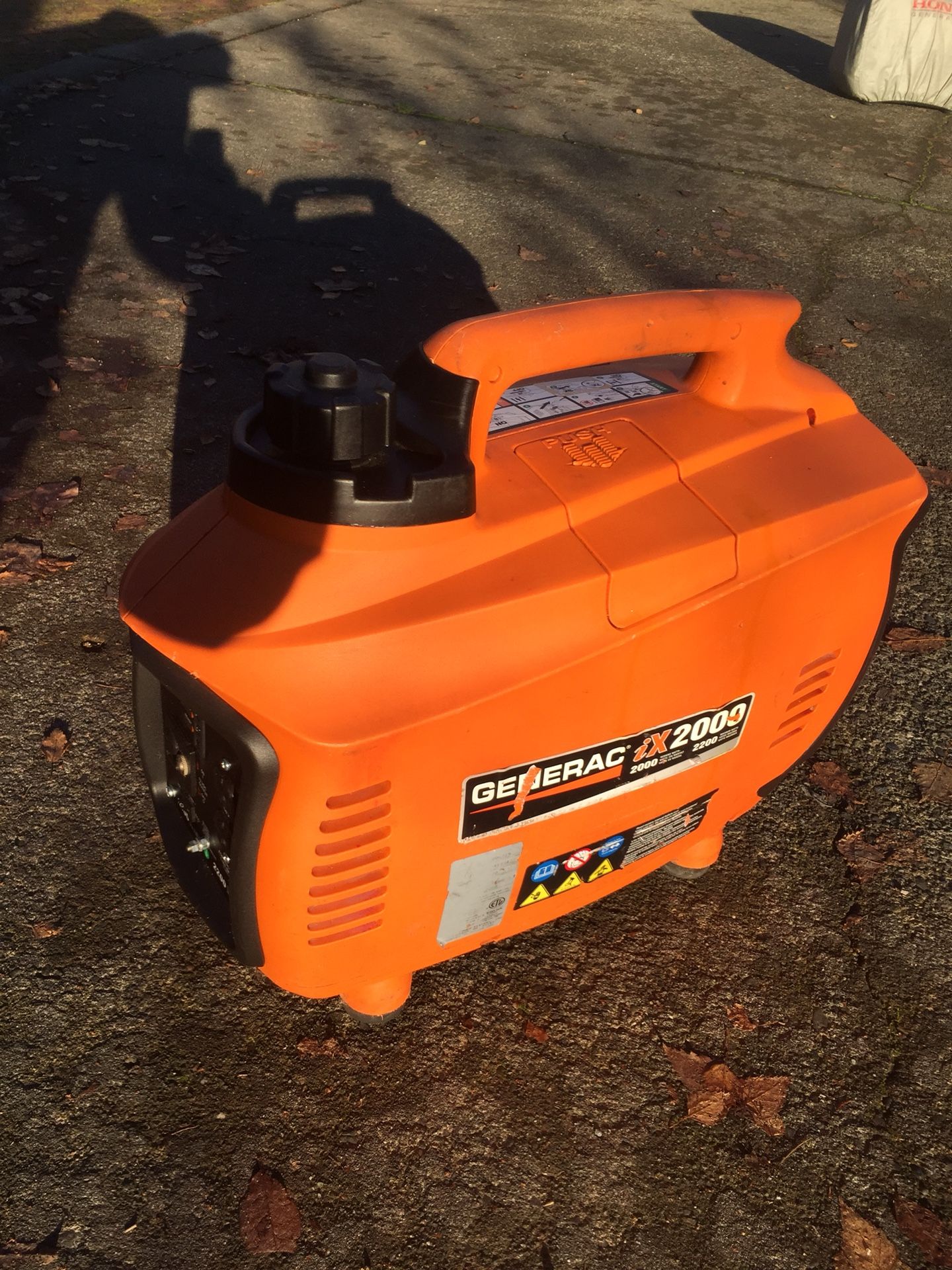 Generac ix2000 inverter generator 2000 watt (2200 peak) for Sale in