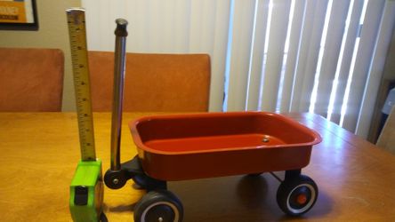 Minature Red Metal Wagon !
