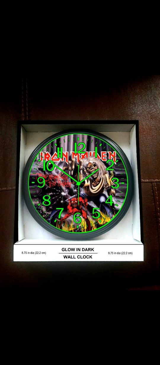 Glow In The Dark Wall Clock Iron Maiden Fender Wall Clock Statocaster Gibson Clock Les Paul Lounge Clock