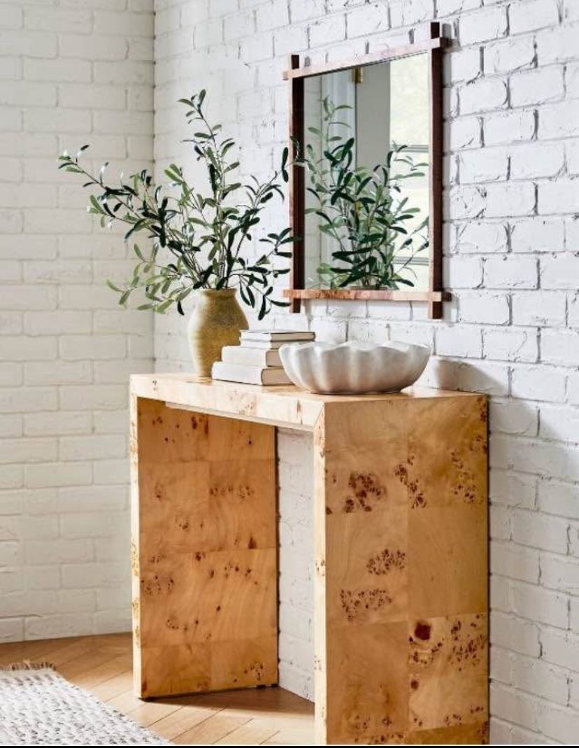Studio McGee Ogden Burled Wood Console Table