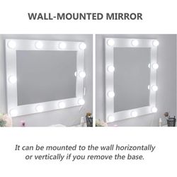 White Vanity with lights